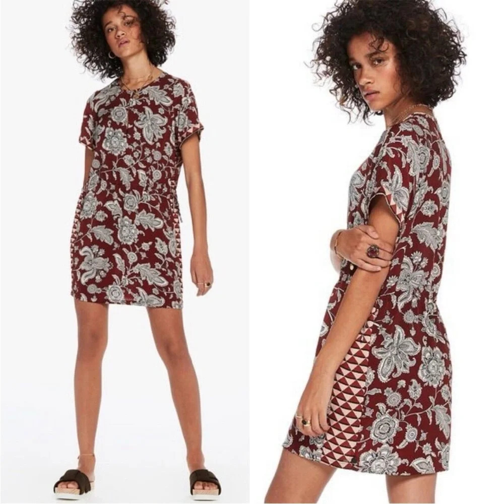 Scotch & Soda Maison Scotch floral print dress with elasticated waist women’s XS